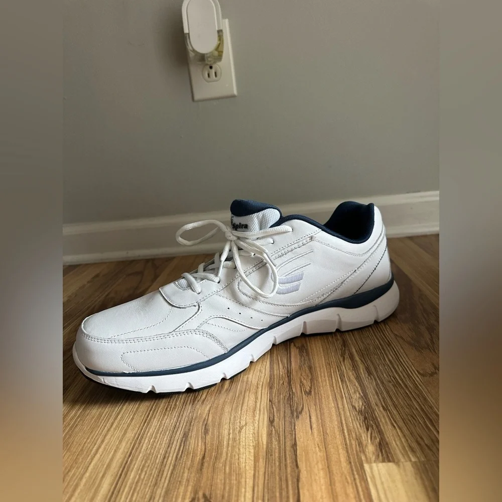 Spira Men’s Wavewalker Walking Tennis Shoes White & Blue Size 15 D